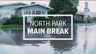 Water restored in North Park after massive main break