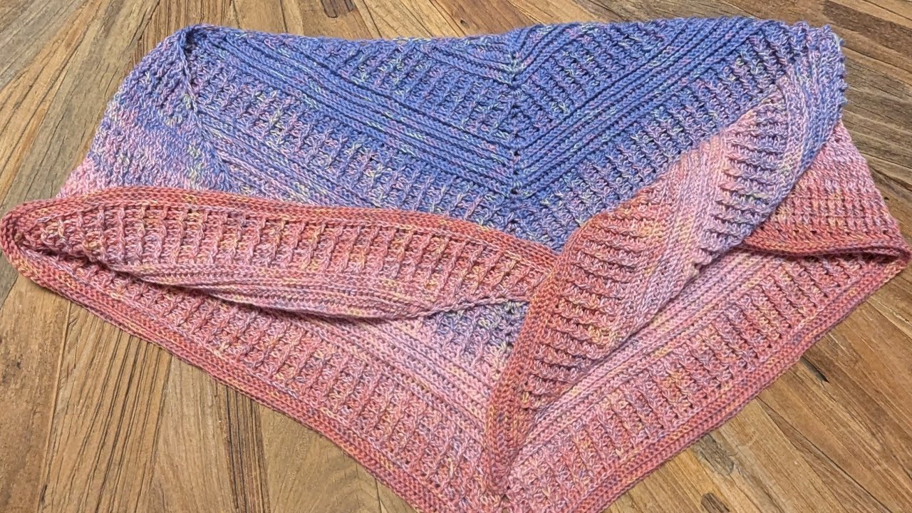 Dreieckstuch aus Reliefstäbchen gehäkelt | Anleitung | #handmade #häkeln