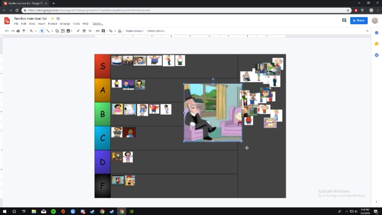 All Characters From Family Guy Ranked On Tier List
