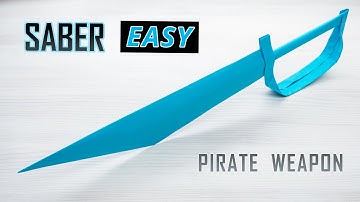 Making a PIRATE SABER from Paper - DIY Make a Paper Sword