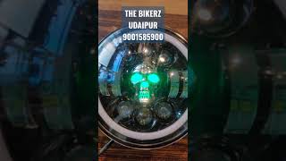 SKULL HEADLIGHT for ROYAL ENFIELD AT THE BIKERZ UDAIPUR