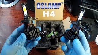 ОБЗОР И СРАВНЕНИЕ ДИОДНЫХ ЛАМП OSLAMP LED H4 с ALIEXPRESS - мои кривые руки