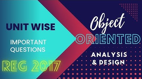 How to pass in Object Oriented Analysis and Design(OOAD)