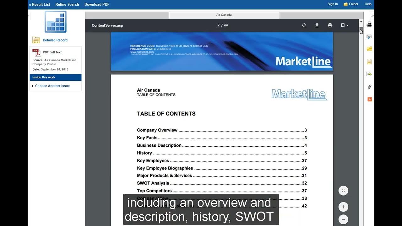 Business Source Complete How to find Company Reports YouTube