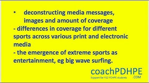 HSC PDHPE Option 2  deconstructing media messages, images and amount of coverage