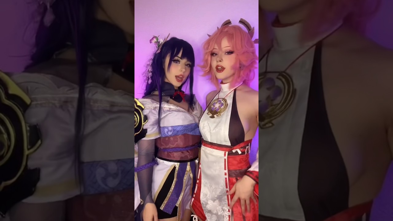 Raiden Shogun & Yae Miko !! ( with @Muatori ) #cosplay #videogames #genshinimpact