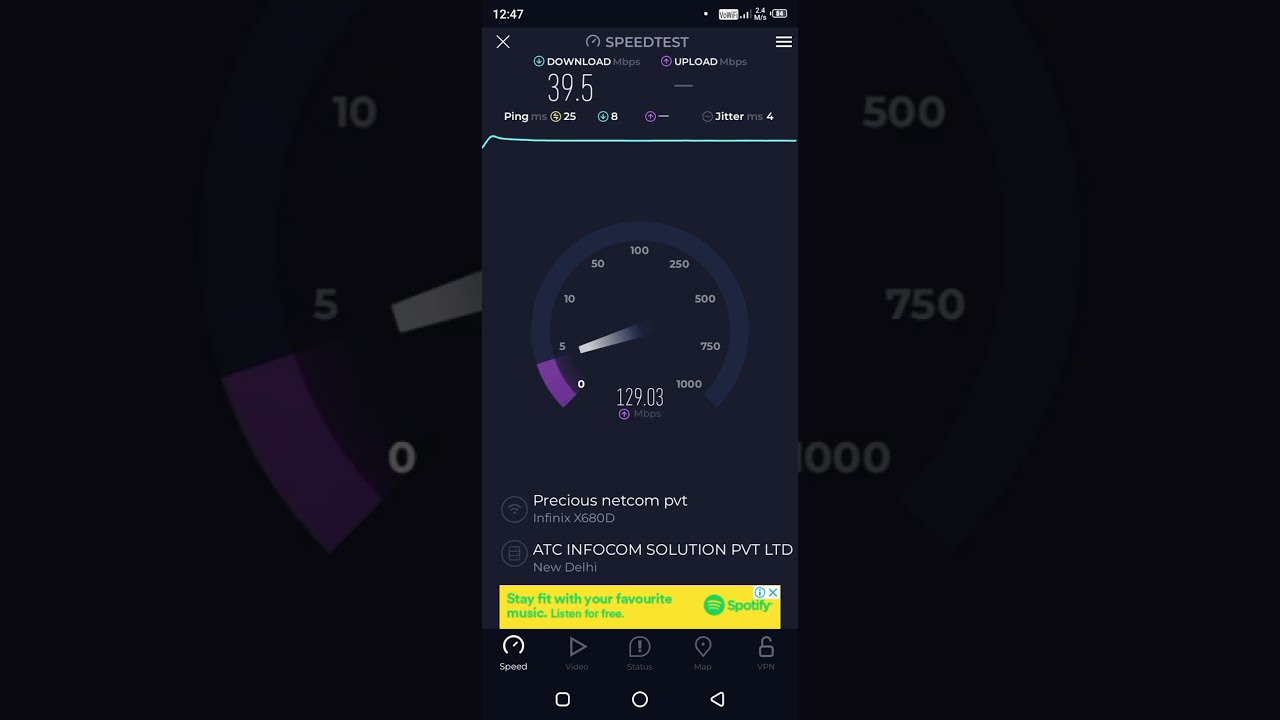 Precious netcom telecom Noida Speed Test