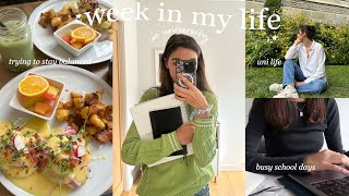 university week in my life | busy school days, library studying &amp; trying to stay balanced