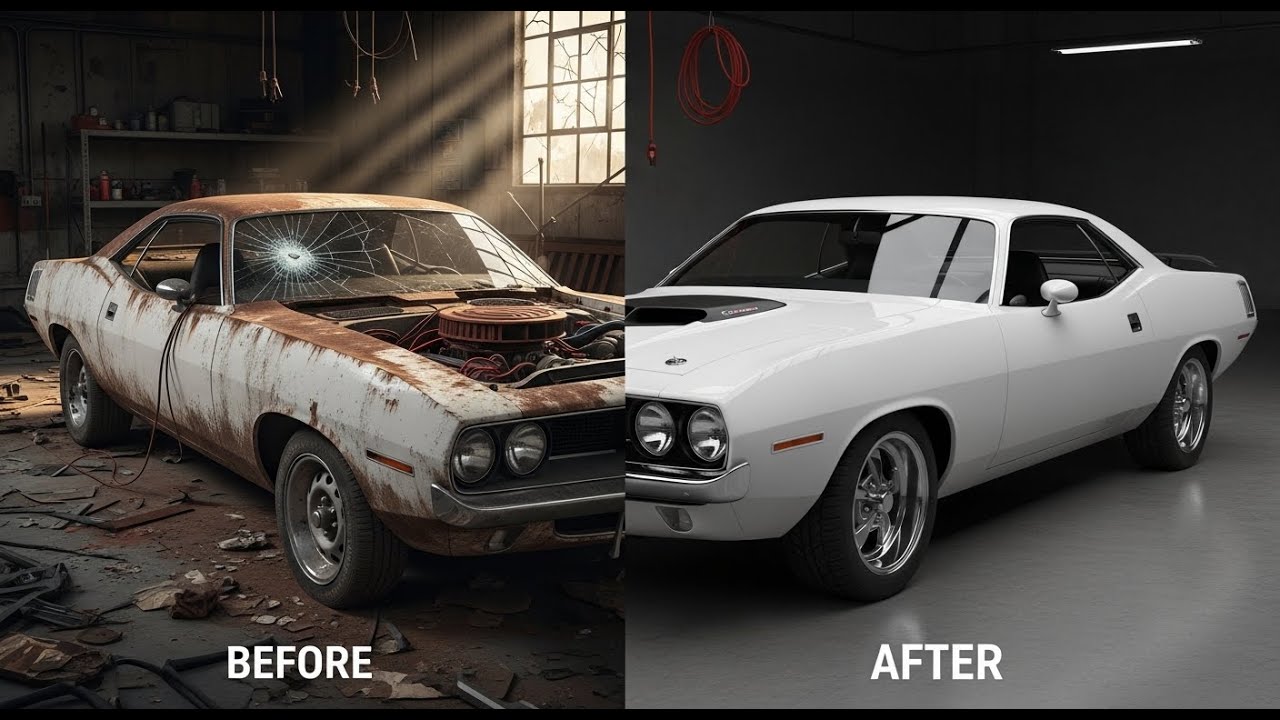 ASMR Car Restoration Full Rebuild of Plymouth Hemi Cuda 1971 from Abandoned Condition to Looking New