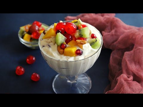 Yummy Creamy Fruit Salad To Try As Summer Dessert!!! (NO COOKING REQUIRED) | Yummy Indian Kitchen