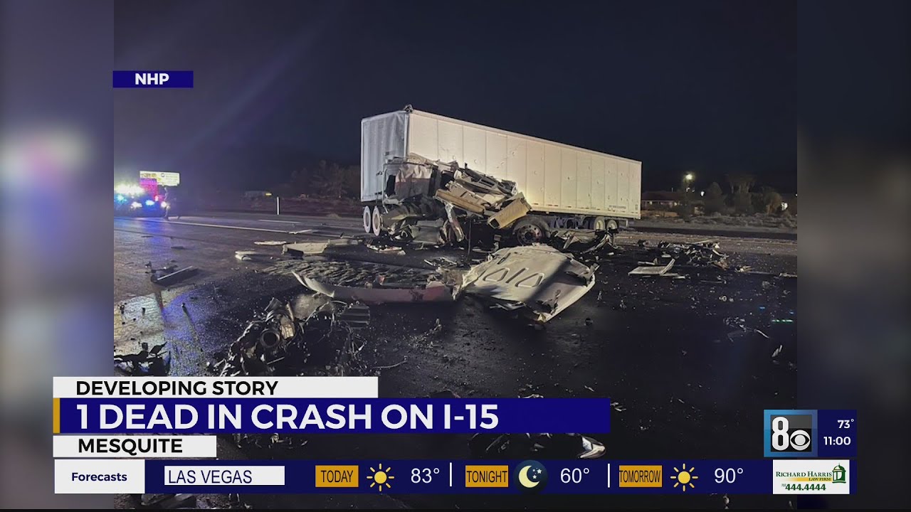 NHP UPDATE: 1 dead in multi-vehicle crash on I-15 near Mesquite - YouTube