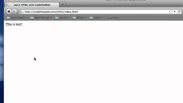 HTML 2 - Basic Text Editing