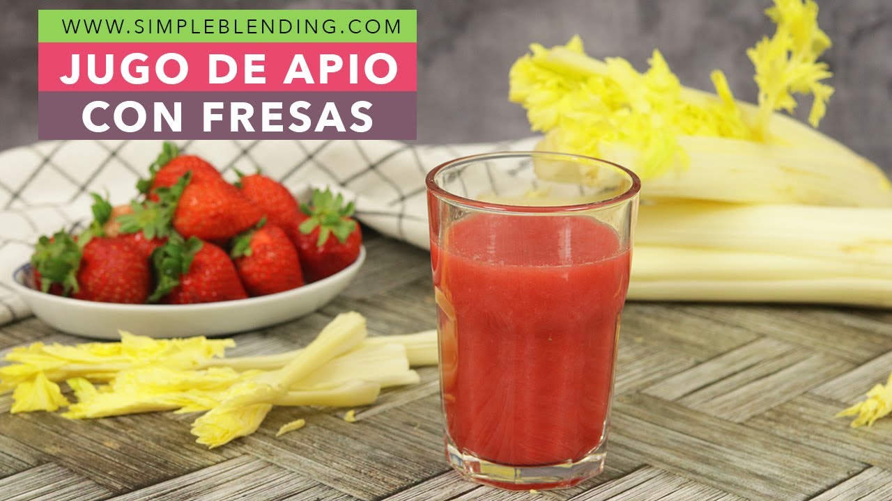 JUGO DE APIO CON FRESAS | Zumo depurativo de apio con fresas | Jugo con  extractor de jugos Oscar Neo - YouTube