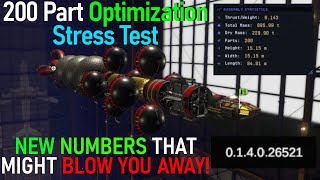 0.1.4 UPDATE! KSP2 200 Part Optimization Stress Test -  NEW NUMBERS!!