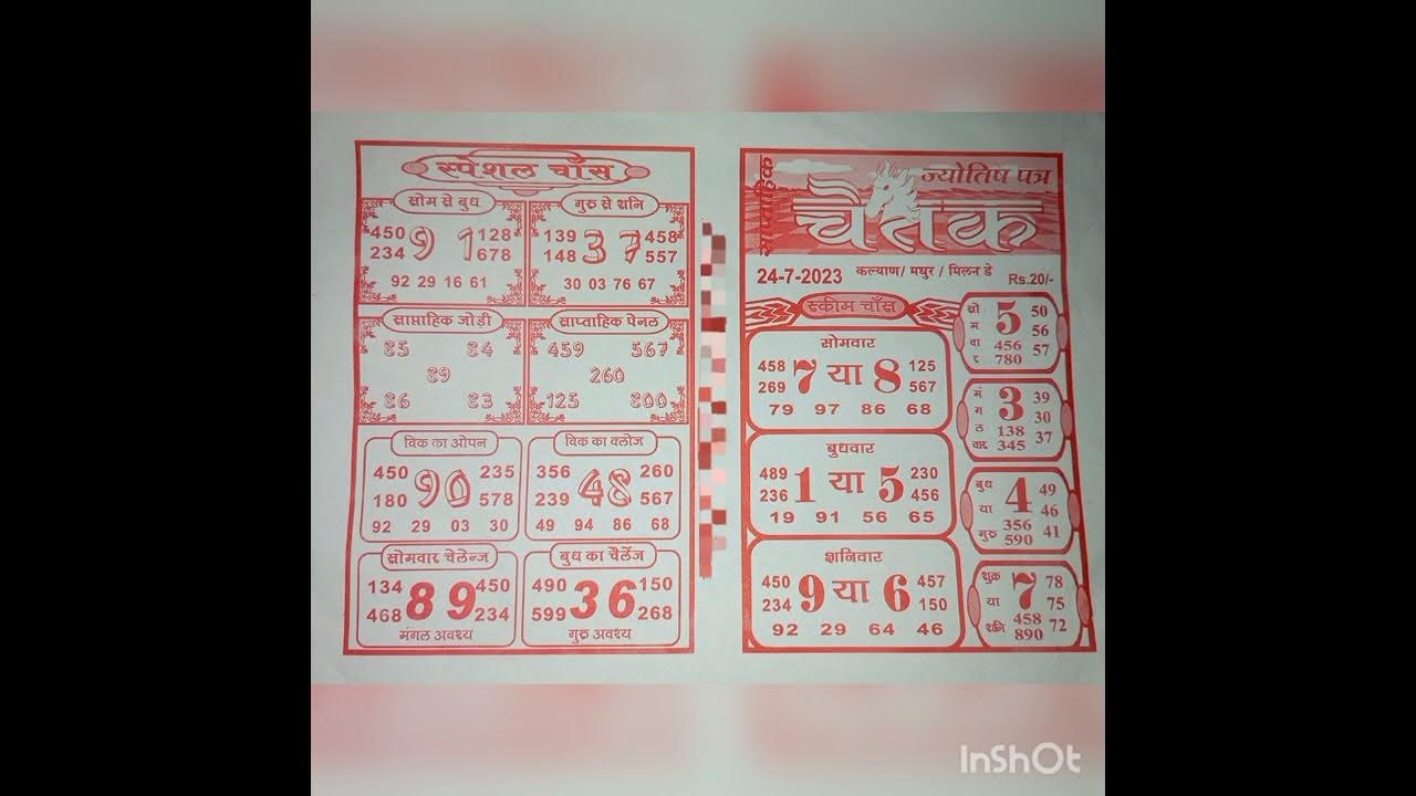 🔶29 july 2023 weekly kalyan,main bazar,milan,rajdhani charts,khanakhan