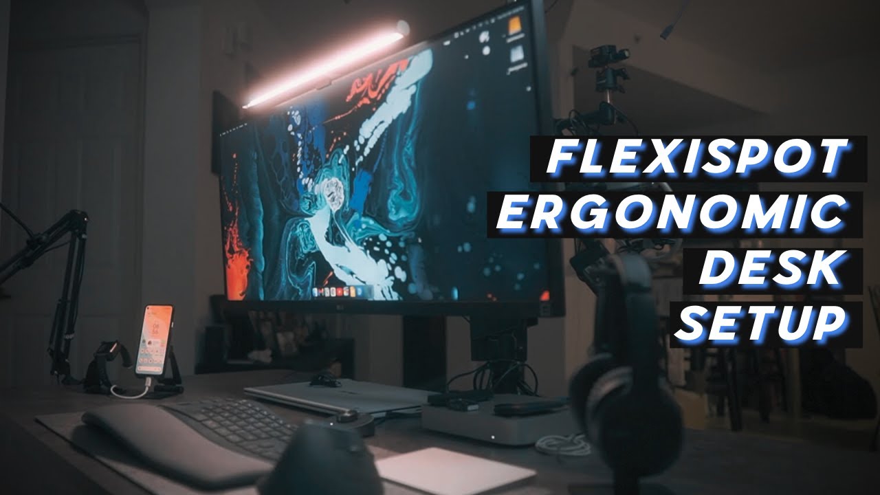 My Super Productive and Ergonomic Desk Setup - YouTube