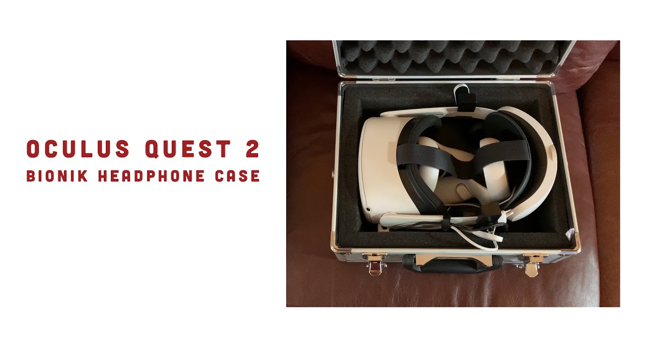 Oculus Quest 2 - Case That Fits Bionik Headphones + Elite Battery Strap