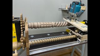 Изготовление приспособления для 'витых' болясин. /Device for the manufacture of twisted balusters.