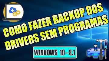 Como Fazer Backup dos DRIVERS antes de formatar o PC - windows 10 - Sem Programas