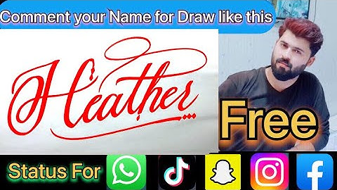 Heather Name Signature Calligraphy Status | How to Cursive write with cut Marker #heather @heather