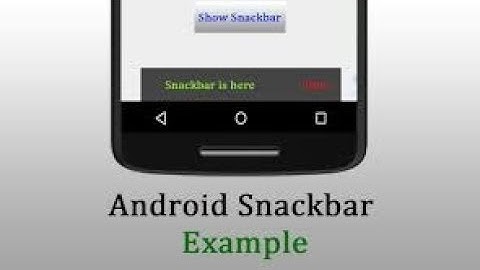 56. Create a Snackbar Using CoordinatorLayout