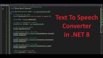 Speech Synthesis and Audio Output Tool. Simplified Text-to-Speech in C# .NET 8 Console application.