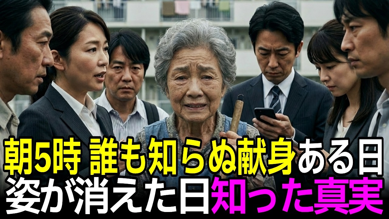 公営住宅で10年働いた75歳の管理人が倒れた翌日、管理人室で見つかった1冊のノートの中身に住民全員が涙した