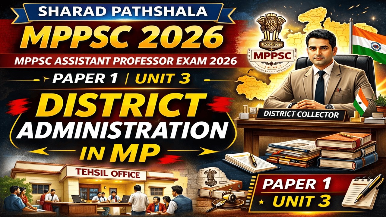 MPPSC 2026 | District Administration in MP | Paper 1 Unit 3 | POLITICAL SCIENCE PAPER 2 UNIT 10