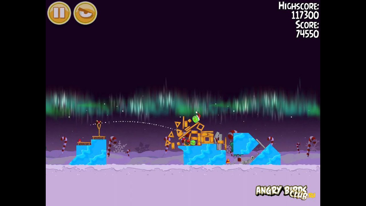 Angry Birds Seasons Winter Wonderham 1-10 Прохождение на 3 Звезды