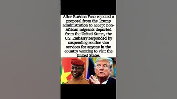 US suspends Burkina Faso visas after migrant deal rejected. #Diplomacy #TravelBan