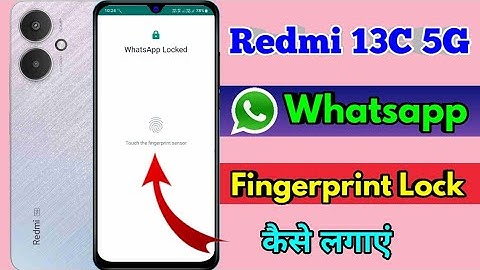 how to lock whatsapp in redmi 13c 5g, redmi 13c 5g whatsapp lock