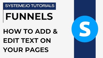How to add and edit text | systeme.io tutorials
