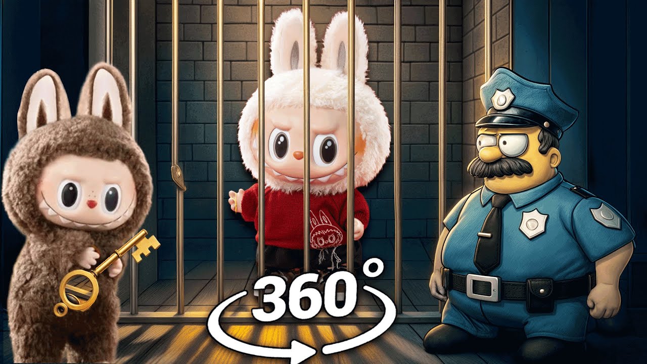 Кукла Лабубу. Побег из тюрьмы 360° VR. Анимация PopMart!