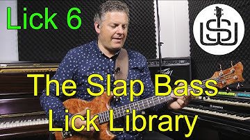 Slap Bass Library Lick 6 bass lesson by Scott Whitley - G Major Scale lick