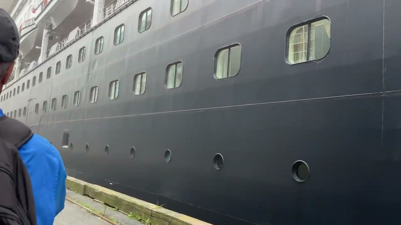 The Volendam arrives in Halifax, Nova Scotia