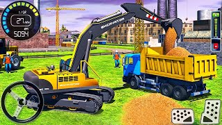 Bridge Building Works Heavy Excavator 3D - Construction Simulator Mobile : Android Gameplay screenshot 1