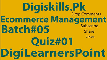 Ecommerce Management Quiz#1 Batch#5 solved Nov 2019|DigiLearnersPoint