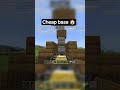 Cheap base 🛖in minecraft 😨 (MENTE MÁ - Nakama)#minecraft #MENTE MÁ - Nakama#gaming #shots