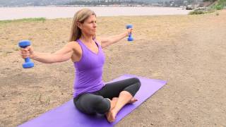 Exercises to Lose Your Arms & Stomach While Sitting Down : Pilates & Core Exercises