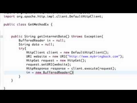Android Application Development Tutorial   148   Executing HttpGet on a Http Client