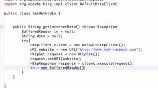 Android Application Development Tutorial   148   Executing HttpGet on a Http Client Profile