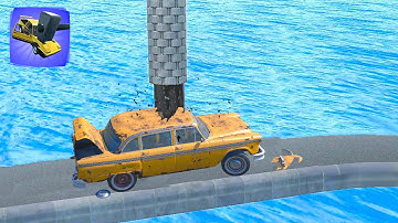 Crash Master 3D🚕🚓🚦- Crazy Cars Jumping And Crashing Android-iOS Gameplay All MAX Skills Fail Levels