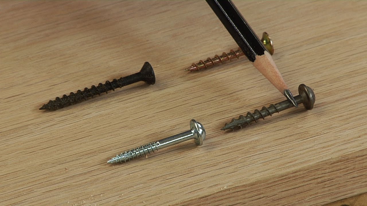 Choosing The Correct Screw Pocket Screw Woodworkers Guild Of