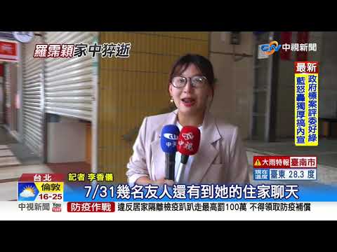 藝人羅霈穎猝死家中 雙腳扭曲發黑疑掙扎│中視新聞 20200804