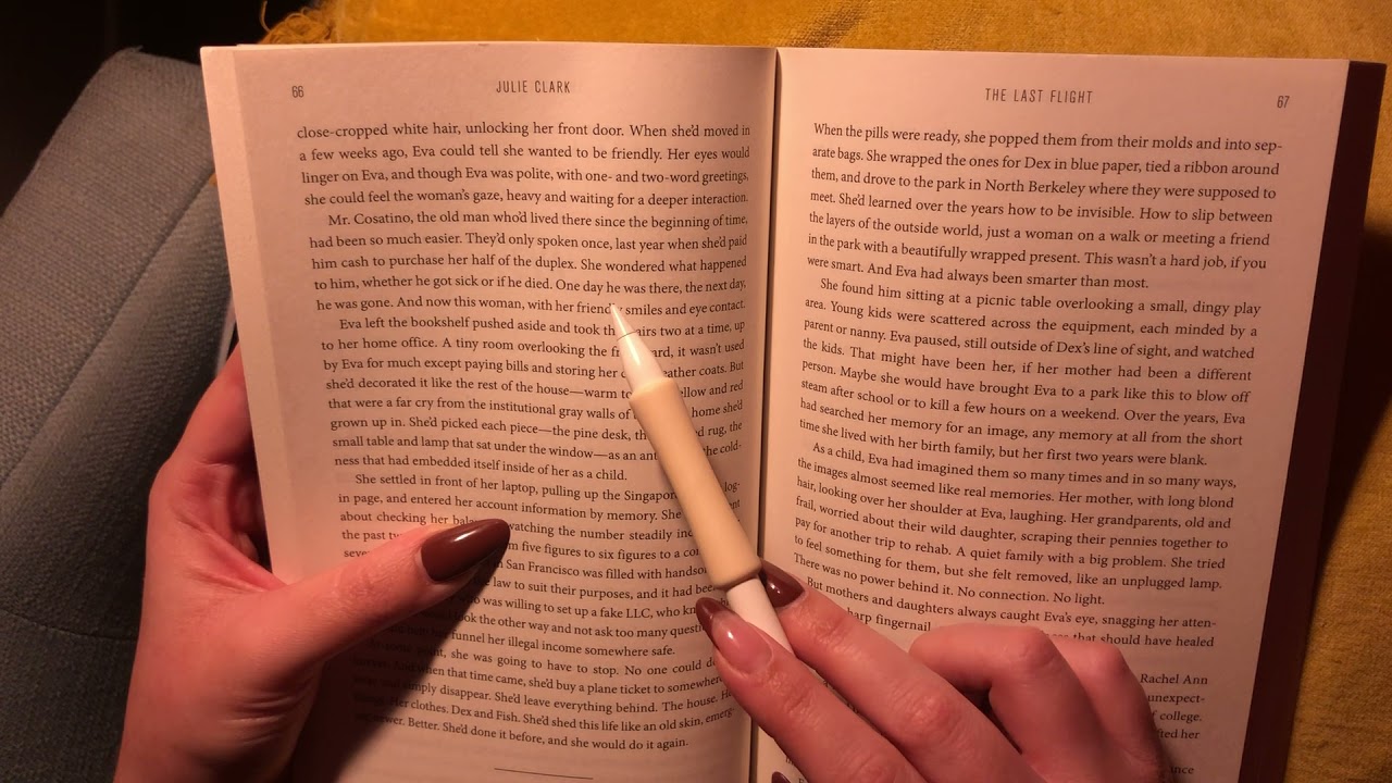 ASMR Late night inaudible reading 😴