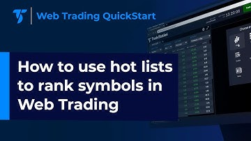 How to use hotlists to rank symbols in Web Trading