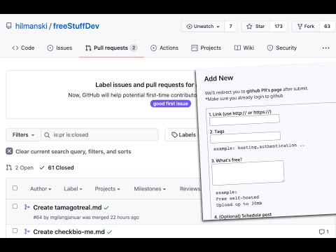 Submit lewat github -  freestuffdev