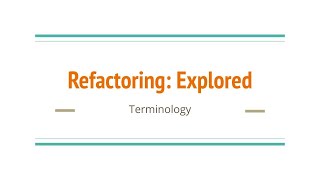 Refactoring: Explored - Episode 2 - Terminology (Arabic)