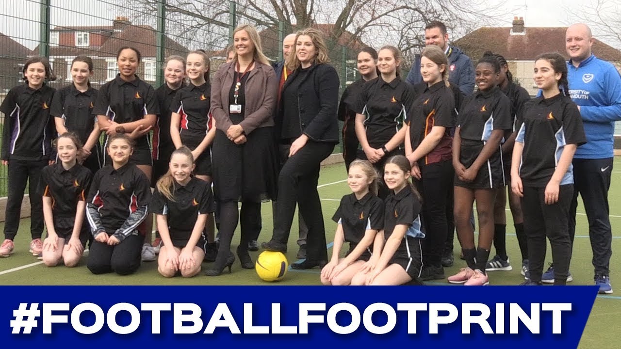 MP visits Pompey in the Community girls' training session football score
