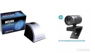 Mantra MFS 100 BIOMETRIC DEVICE | HP WEBCAM W100 Unboxing